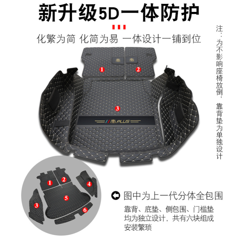 [补贴10%]比亚迪秦plusdmi后备箱垫全包围版秦plus ev汽车尾箱垫子用品