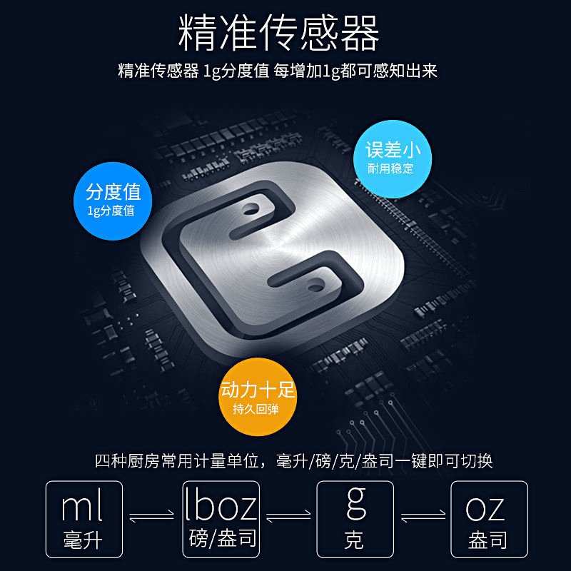 梦创小型电子秤高精度克数称厨房秤精准家用烘焙食物秤称重