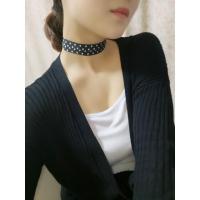 新款欧美饰品时尚个性项圈黑白斑点颈链女士项链DNDZ8496送女朋友七夕情人节礼物