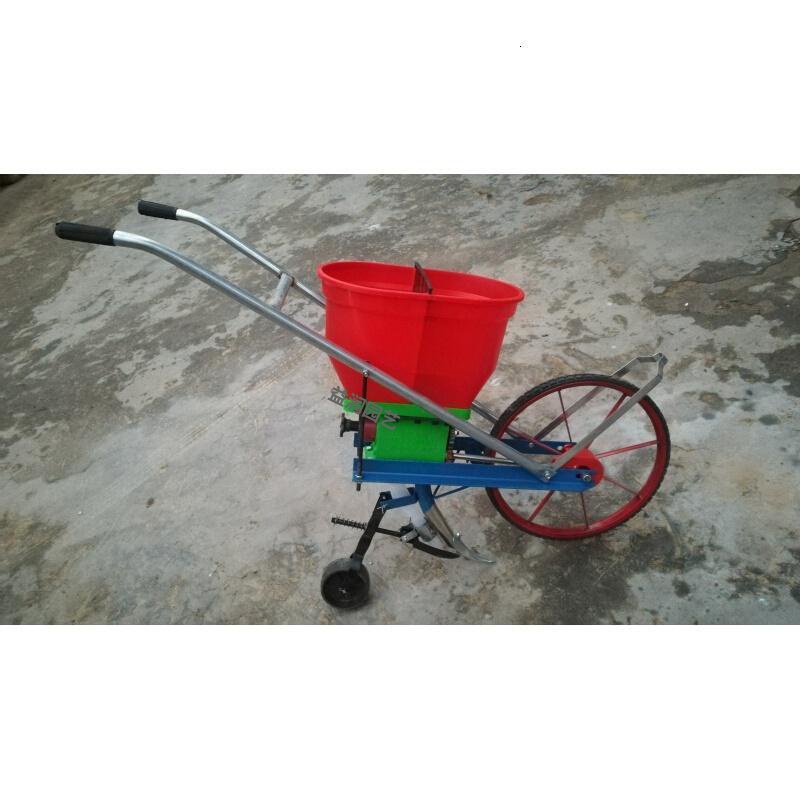 回固小型多功能手推式播种机 花生玉米播种机大豆点播机施肥机