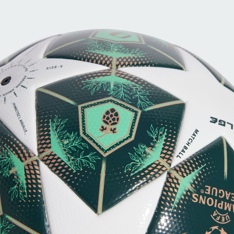 adidas欧冠比赛/训练用足球新款阿迪达斯 JH1296 白/暗绿/绿荧光 4号球