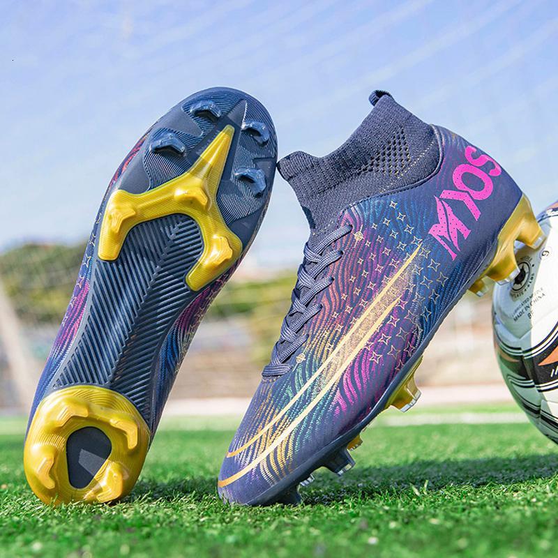 尘贺鸳鸯款高帮足球鞋男女成人fg长钉训练比赛鞋学生青少年碎钉皮足