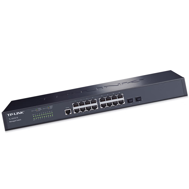 普联TP-LINK TL-SG3218 16口千兆二层网管核心交换机 2千兆光纤口