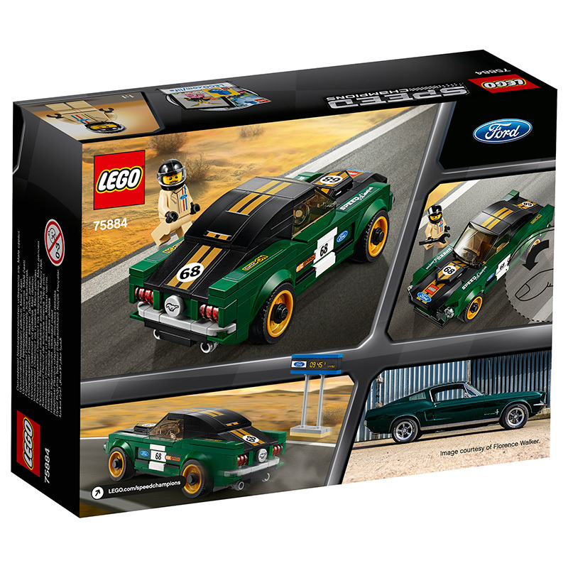 LEGO 乐高 Speed赛车系列 1968款福特野马 LEGC75884 塑料积木玩具 6-14岁 100-200块
