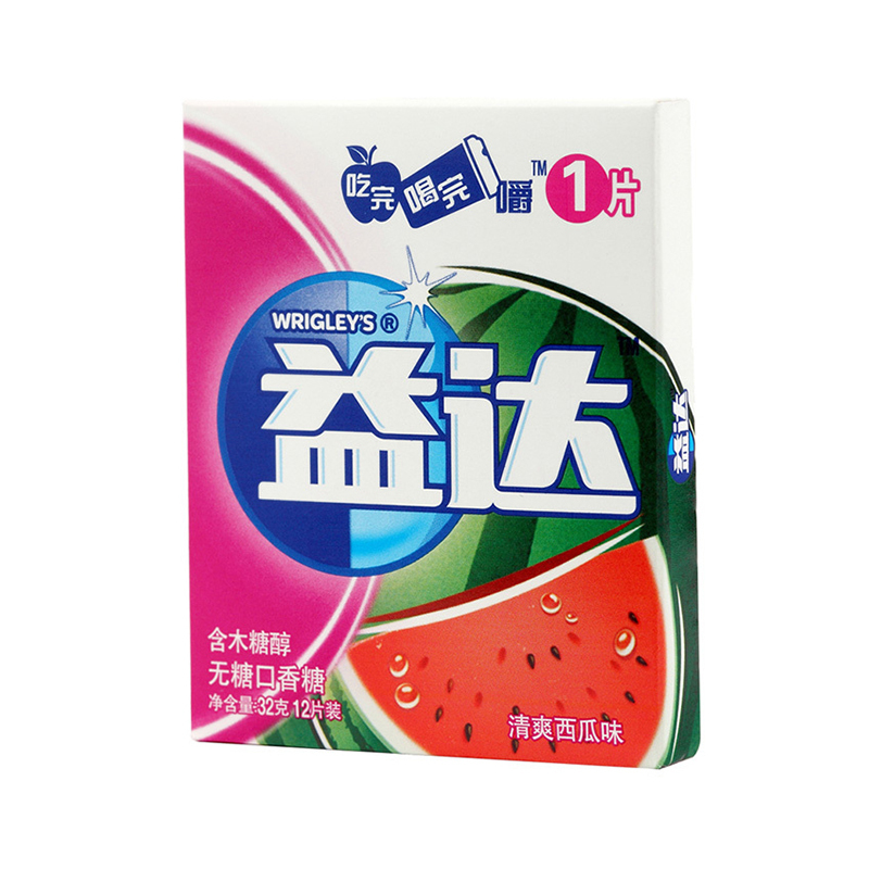 益达extra口香糖清爽西瓜味12片32g