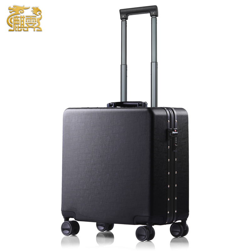 麒霁登机箱行李箱 黑色18英寸铝框款9211A 18寸 黑色