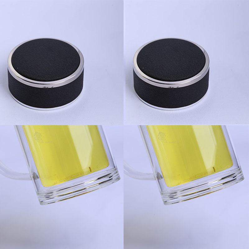 家佑水益生双层手柄水晶玻璃杯420ML