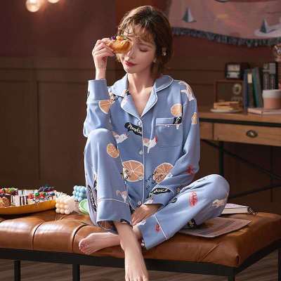 月子服秋冬款孕妇睡衣哺乳衣秋夏季外出怀孕期产后喂奶家居服套装 针织:西柚 M建议产后(80-100斤)