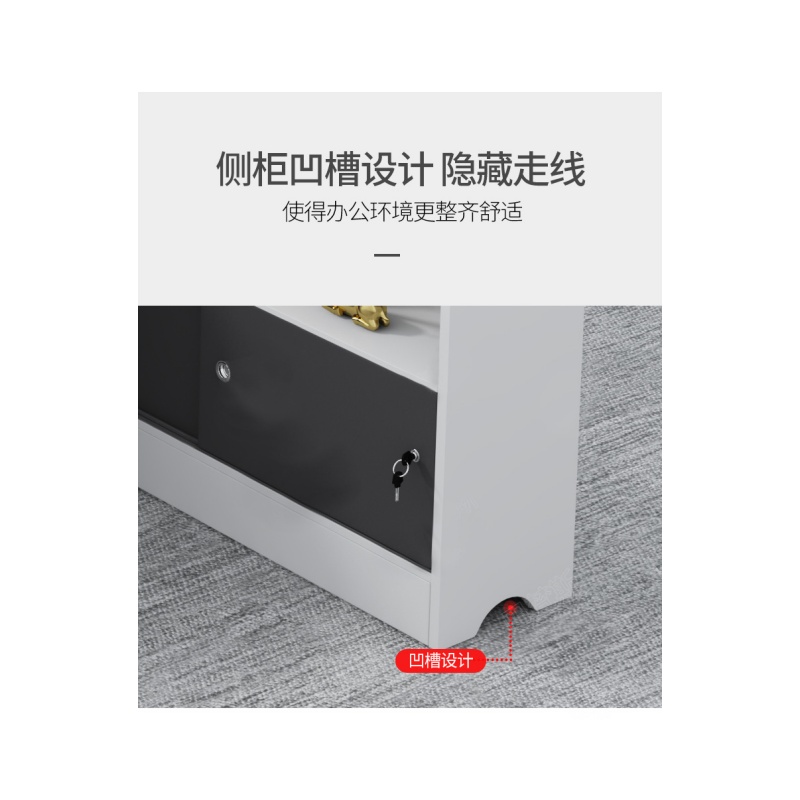 铭思达办公桌屏风工位三人位套高清大图