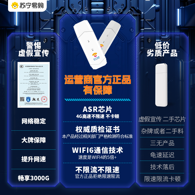 2025苏宁互联随身wifi无线网络随身wifi6移动wifi宽带高速网络4g纯流量无线上网卡免插卡便携式路由器笔记本电脑车载全国通用wifi适用于商务办公家用宿舍+充电头+充电仓高清大图