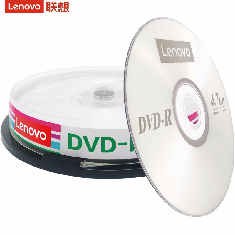 联想(Lenovo)DVD-R 光盘/刻录盘16速4.7GB 办公系列 桶装50片 空白光盘