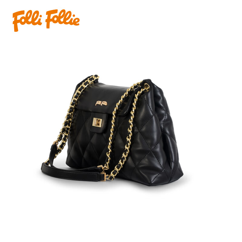 FOLLI FOLLIE菱格包SB23FLP008BK高清大图