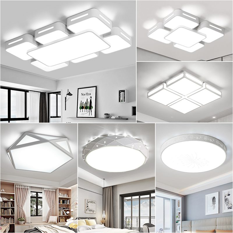 Grevol品拓LED吸顶灯客厅灯简约现代吸顶灯亚克力长方形客厅卧室灯餐厅灯家用组合灯具套餐高清大图