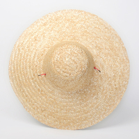 大千草帽农用大号编织草帽工地遮阳防晒大沿草帽45厘米 单个装