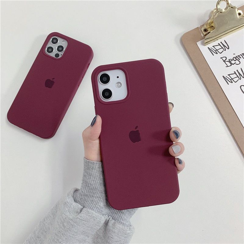 梅子色12pro手机壳液态硅胶iphone11全包7plus女8p软xsmax/xr