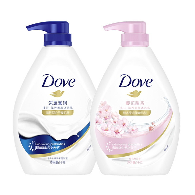 多芬深层营润美肤沐浴乳滋养肌肤留香润肤樱花甜香沐浴露 [樱花甜香]1KG*2瓶高清大图