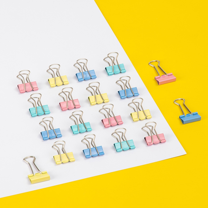 得力deli长尾夹凤尾夹文具办公资料小铁夹黑色金属燕尾夹彩色小号票据