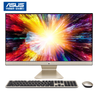 华硕（ASUS）V4000 23.8英寸游戏办公娱乐学习窄边框一体机台式机电脑（i3-8130 8G内存 1TB机械+128GB固态 集显高清屏 无线键鼠）定制 黑金