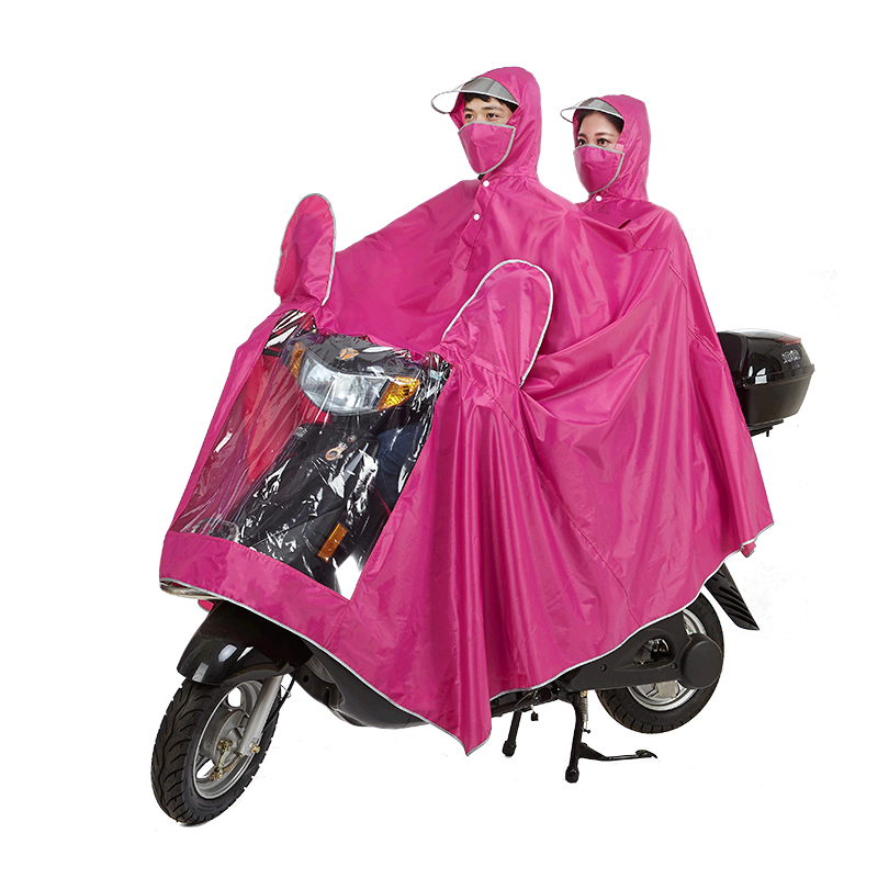 美帮汇电瓶车电动自车行车雨衣双人加大加厚成人男女骑行防水摩托车雨披高清大图
