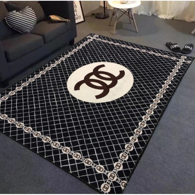 家柏饰(CORATED)ins网红卧室地毯少女心公主粉装饰房间满铺地垫客厅北欧 白色花边COC 160*230CM送门垫