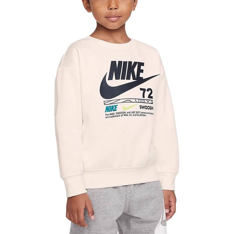 NIKE耐克卫衣运动休闲针织圆领小童套头衫FB9259-133 ZBlkn 5 FB9259-133