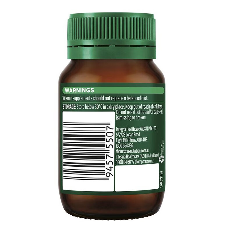 汤普森(Thompson’s)生物素Biotin维生素H 150mcg 100片/瓶 复合维生素澳洲原装进口