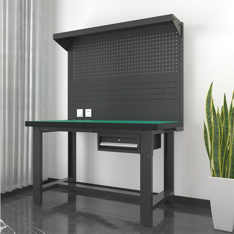 鑫金虎 防静电工作台车间流水线操作台工厂维修检验桌重型钳工台 吊一抽+双挂板1.8m高清大图