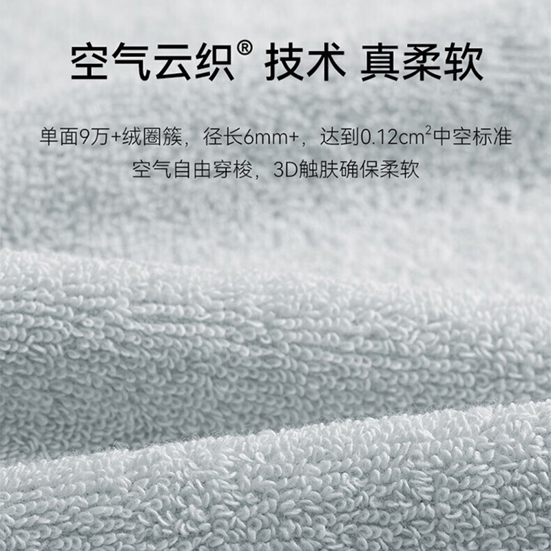 HOYO毛巾7A抗菌柔软亲肤柔软瞬吸干爽EVA袋装侘寂灰33*60cm高清大图