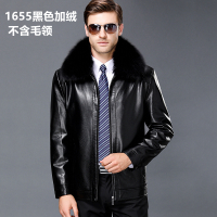2025新款海宁真皮皮衣男翻领绵羊皮夹克春秋季外套男士真皮皮衣绵羊皮夹克中年大码商务休闲翻领短款皮外男士外套皮夹克