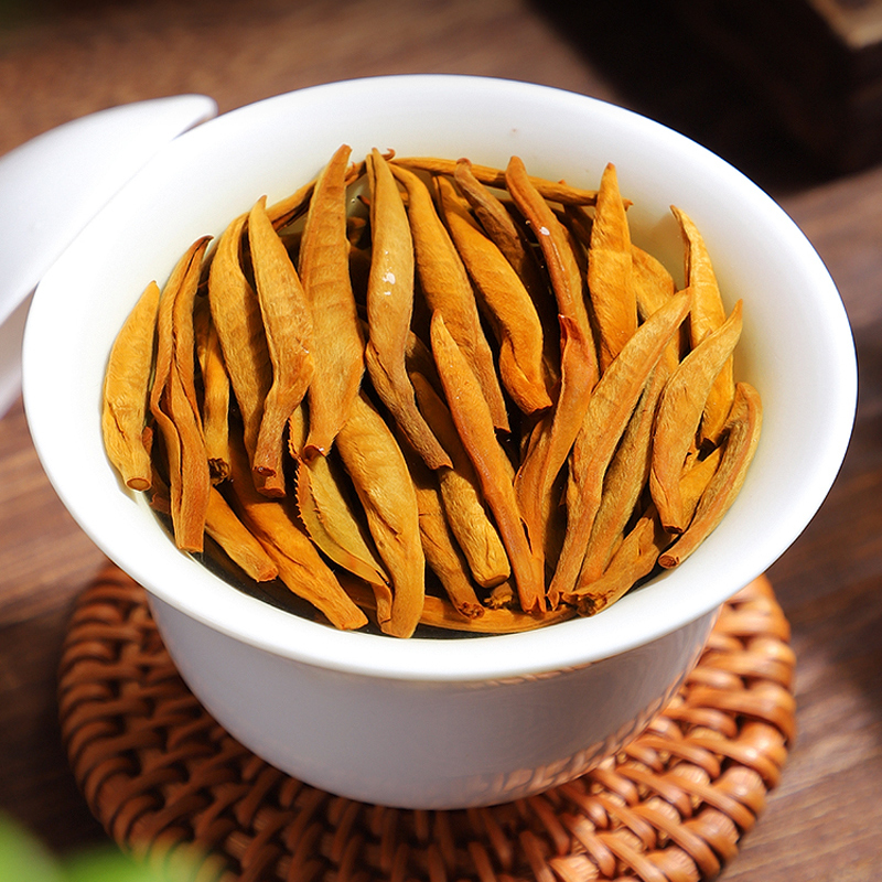 2023新茶特级滇红茶叶大金针正宗云南凤庆滇红金芽红茶叶罐装500g