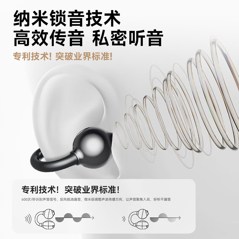 飞利浦(PHILIPS)通话降噪蓝牙耳机耳夹式TAT3469蓝色高清大图