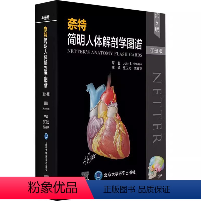 【正版】奈特简明人体解剖学图谱 第五5版 手册版 北京大学医学出版社 张卫光 陈春花 主译 医学书籍
