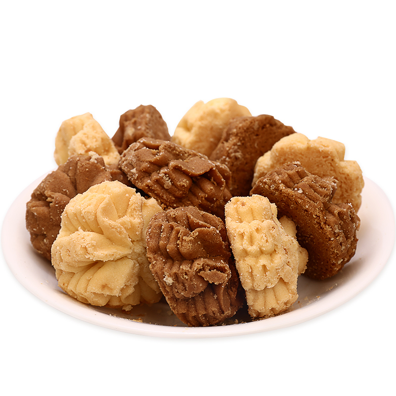 香港珍妮聪明小熊曲奇饼干640g双味2mix咖啡牛油小花进口零食特产