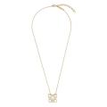 Salvatore Ferragamo黄铜水晶镶嵌女款吊坠项链时尚饰品