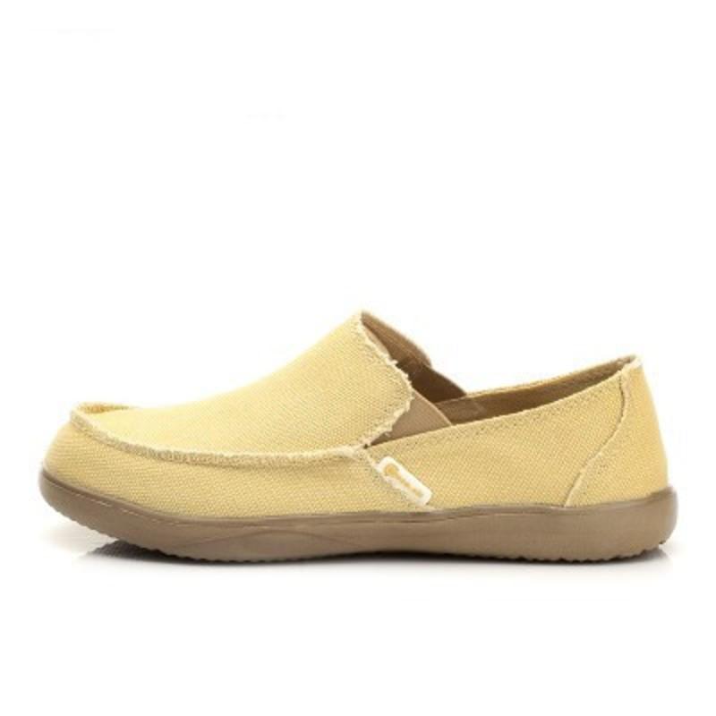 沃尔卢夏季透气cross男士老北京布鞋男款懒人鞋一脚蹬低帮鞋牛仔蓝39