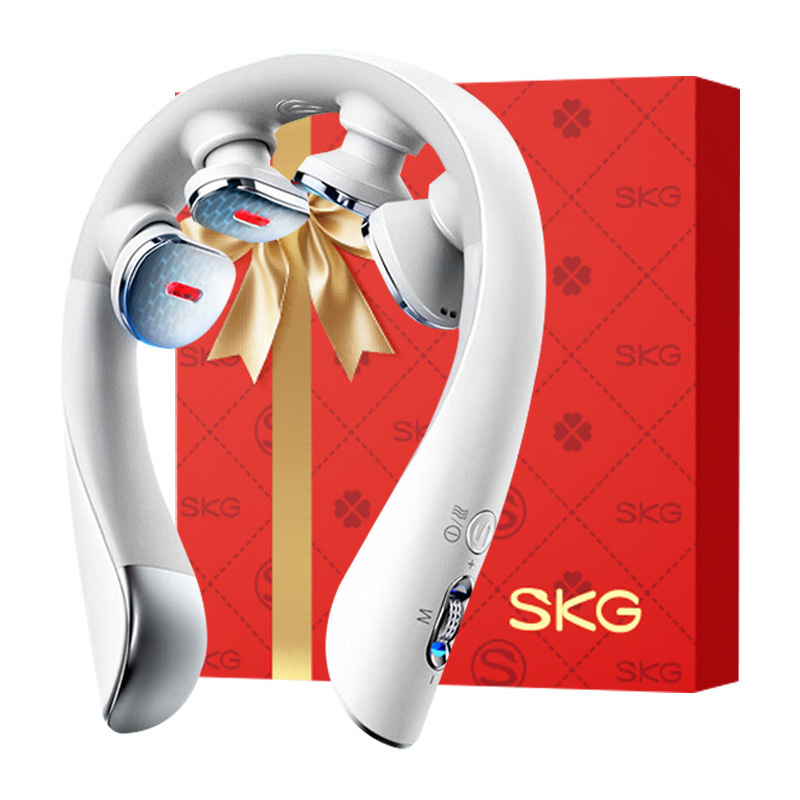 SKG颈椎按摩器脉冲牵拉红光热敷按摩仪K5系列3代