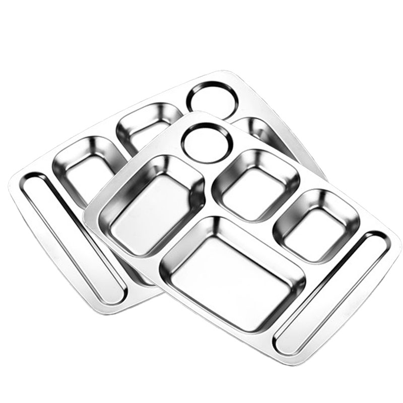 卓鑫蒂隆不锈钢餐盘6格个高清大图