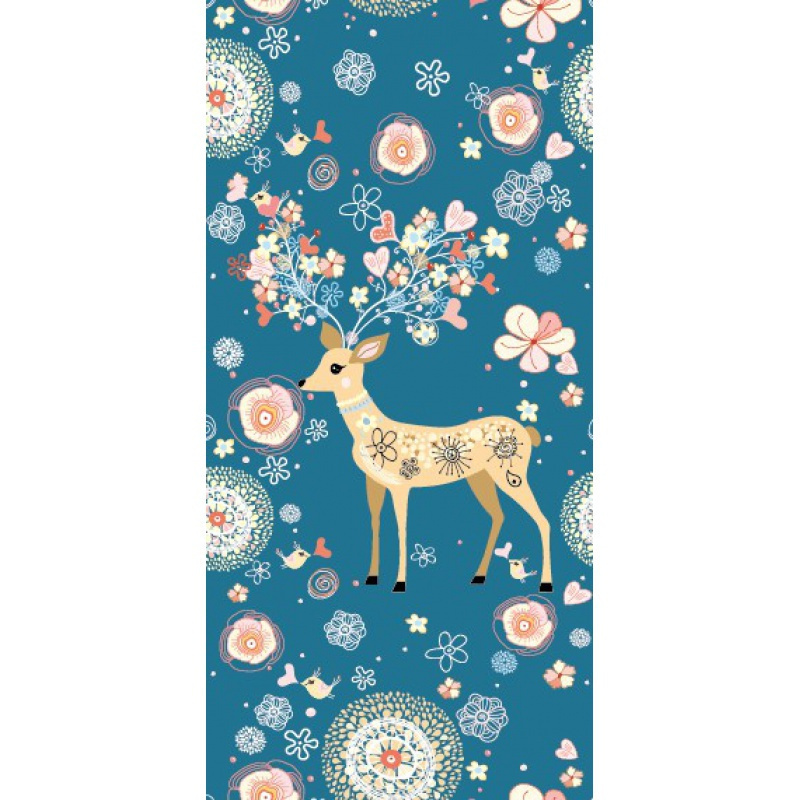 美帮汇新款北欧麋鹿客厅地毯沙发茶几垫床边毯水晶绒长条地毯可水洗