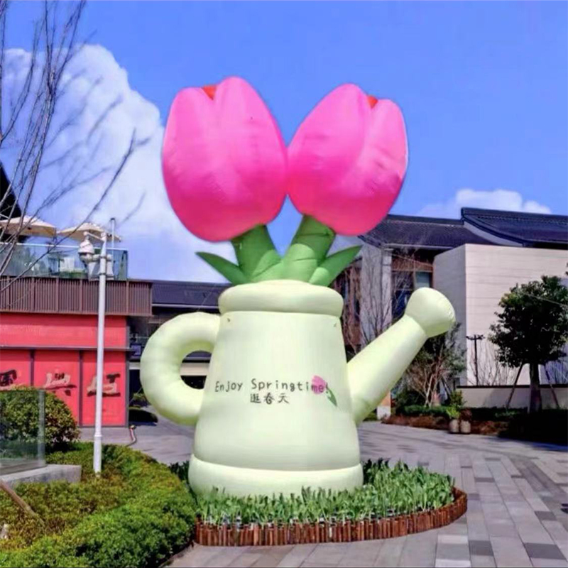 充气花朵气模商场樱花露营景区摆件 5米水壶郁金香