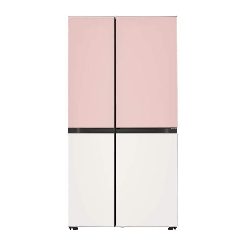 LG S652GPB38B 对开门冰箱655L大容量玻璃面板 抗菌净化 门中门设计 风冷无霜 旋转制冰盒 粉黛玉白拼色高清大图
