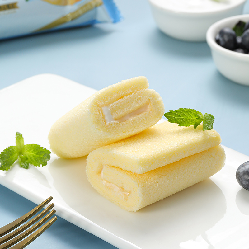 达利园瑞士卷元气酸奶味180g毛巾卷软面包早餐糕点充饥解饿零食独立包装高清大图