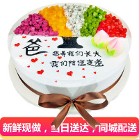 10寸父爱水果生日蛋糕 全国同城配送 上海广州南京北京苏州郑州蛋糕店上门
