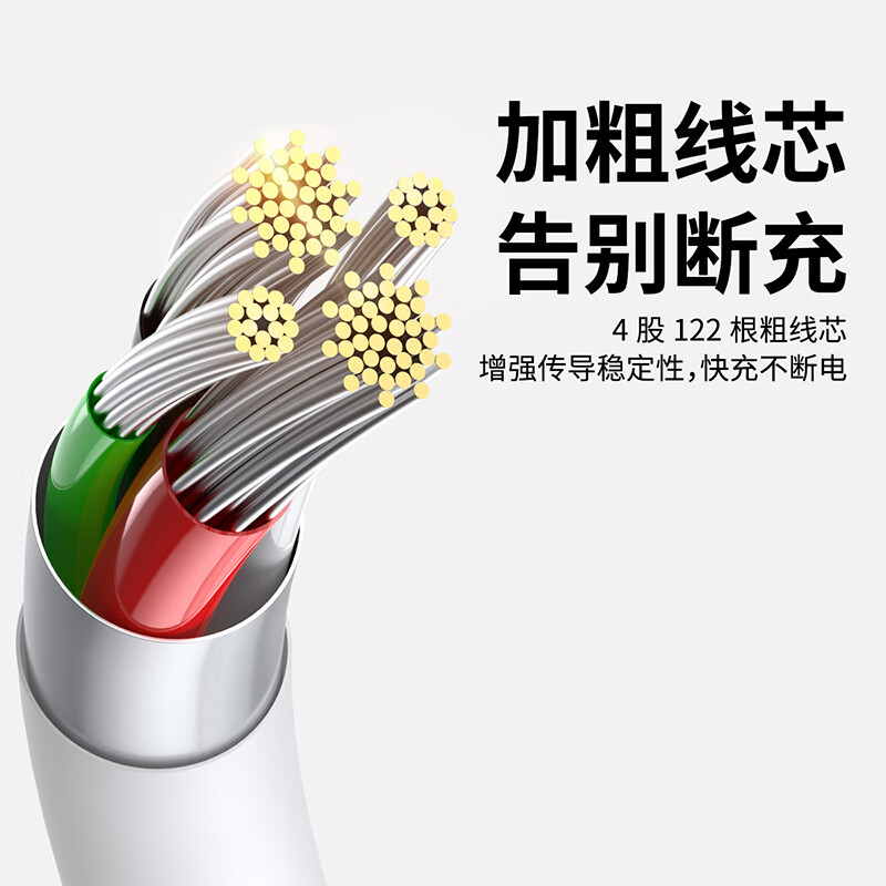 倍思 数据线三合一 适用苹果/安卓/Type-C手机充电器线高清大图
