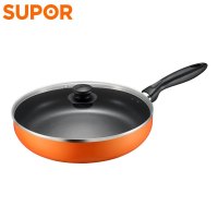 苏泊尔(SUPOR)炫彩不粘煎锅少油烟易清洗牛排牛扒煎鸡蛋千层烙饼厚蛋烧燃气电磁炉通用EJ26MP01 26CM