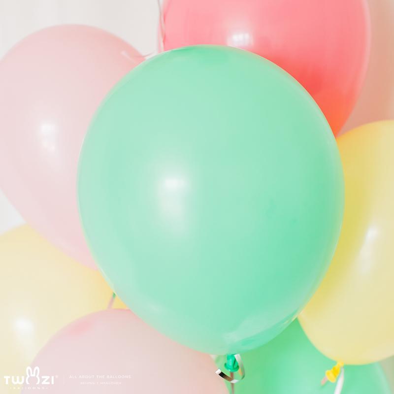 【兔子气球】迷你浅粉baby girl创意生日网红布置装饰用品 气球束