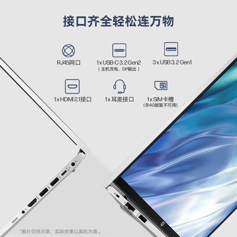 惠普(HP)战66六代 锐龙版 14英寸商务办公轻薄本笔记本电脑 定制 (2023新锐龙 R5-7530U 32G 1T固态 指纹识别 一年上门 长续航)