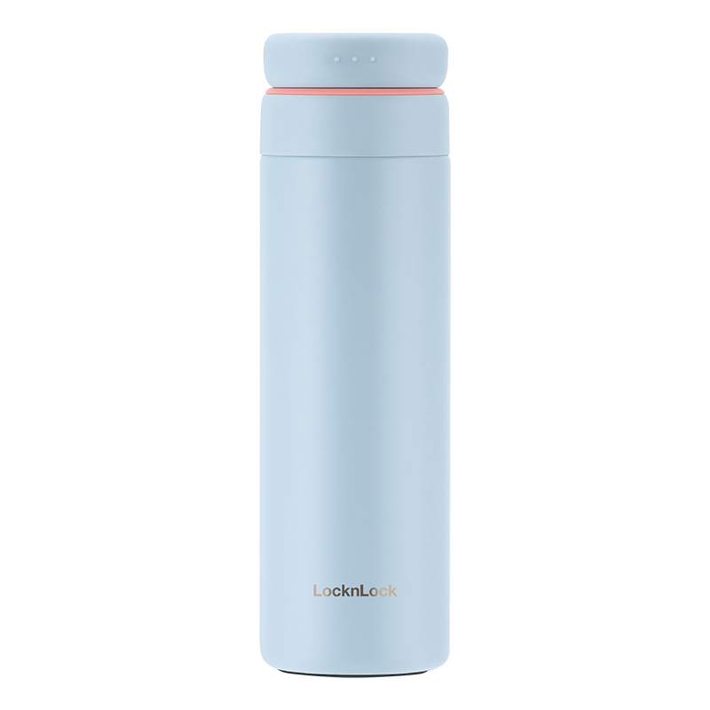 乐扣乐扣(LOCK&LOCK) 450ml立立推盖保温杯LHC3290BLU 蓝色(发顺丰)