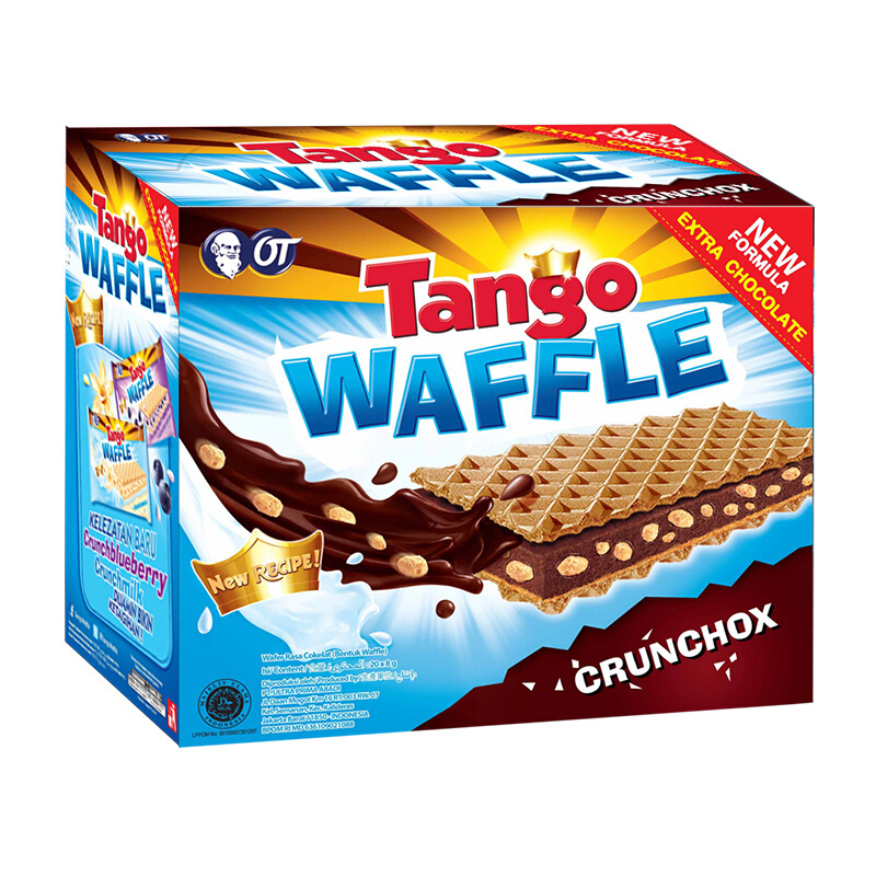 印尼进口 奥朗探戈 Tango咔咔脆威化饼干巧克力味160g