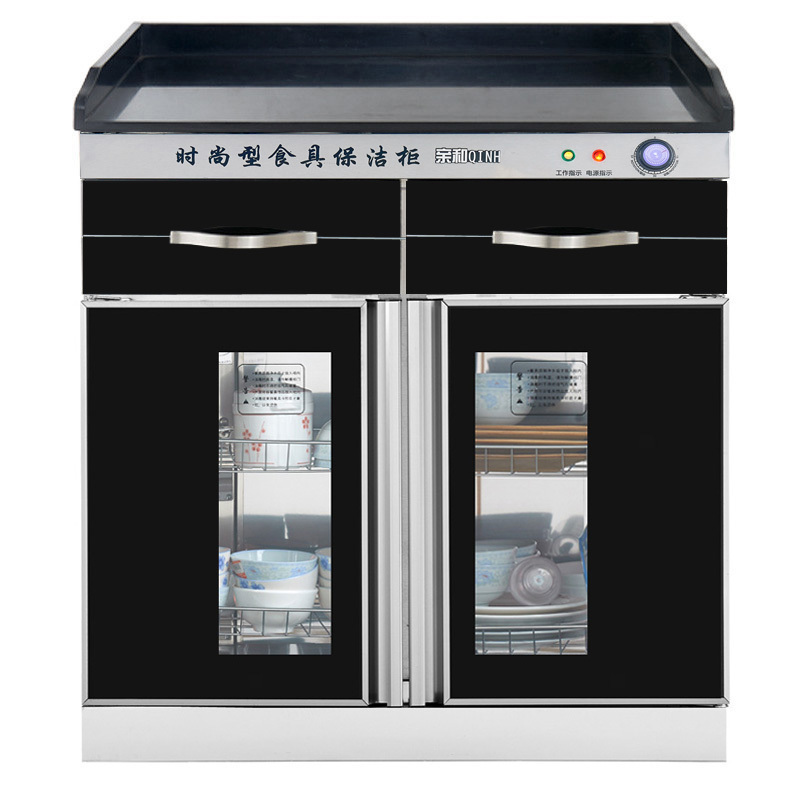 亲和qinh800宽双门消毒柜立式商用不锈钢抽屉大型消毒碗柜餐厅茶水