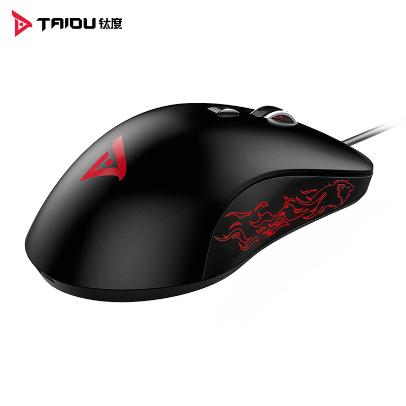 钛度(Taidu)TSG600K 预言者智能版 黑色 磨砂火狮 RGB游戏鼠标 绝地逃生吃鸡鼠标